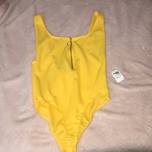 Yellow bodysuit